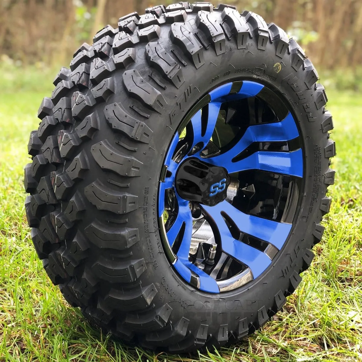 12" Vampire GCS™ Colorway Golf Cart Wheels and 22" Golf Cart Tires Combo - Set of 4 (Choose your tire!)