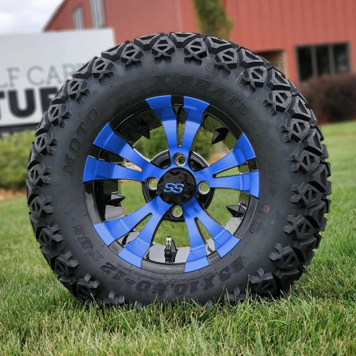 12" Vampire GCS™ Colorway Golf Cart Wheels and 23" Golf Cart Tires Combo - Set of 4 (Choose your tire!)