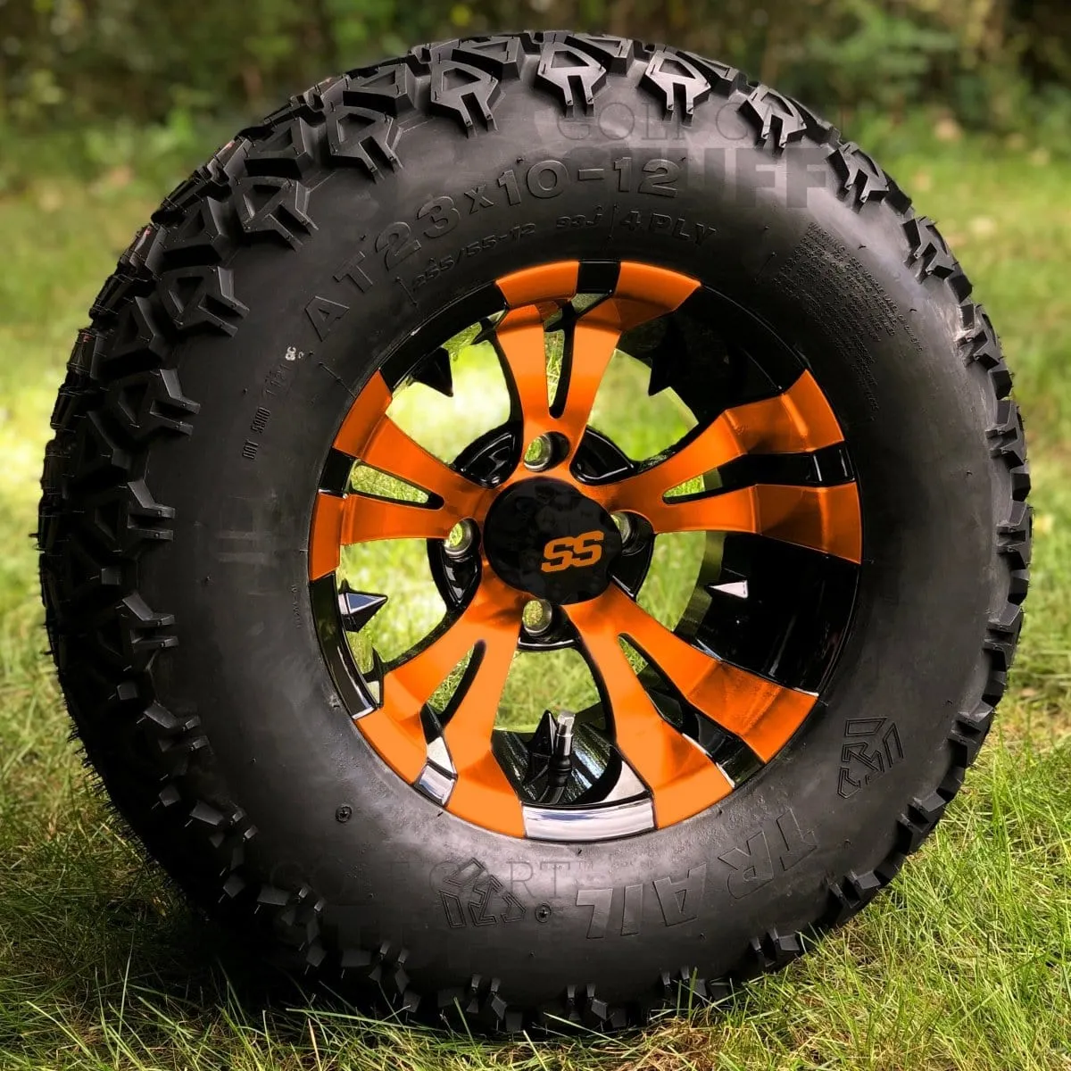12" Vampire GCS™ Colorway Golf Cart Wheels and 23" Golf Cart Tires Combo - Set of 4 (Choose your tire!)