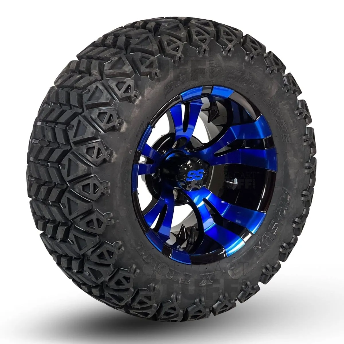 12" Vampire GCS™ Colorway Golf Cart Wheels and 23" Golf Cart Tires Combo - Set of 4 (Choose your tire!)