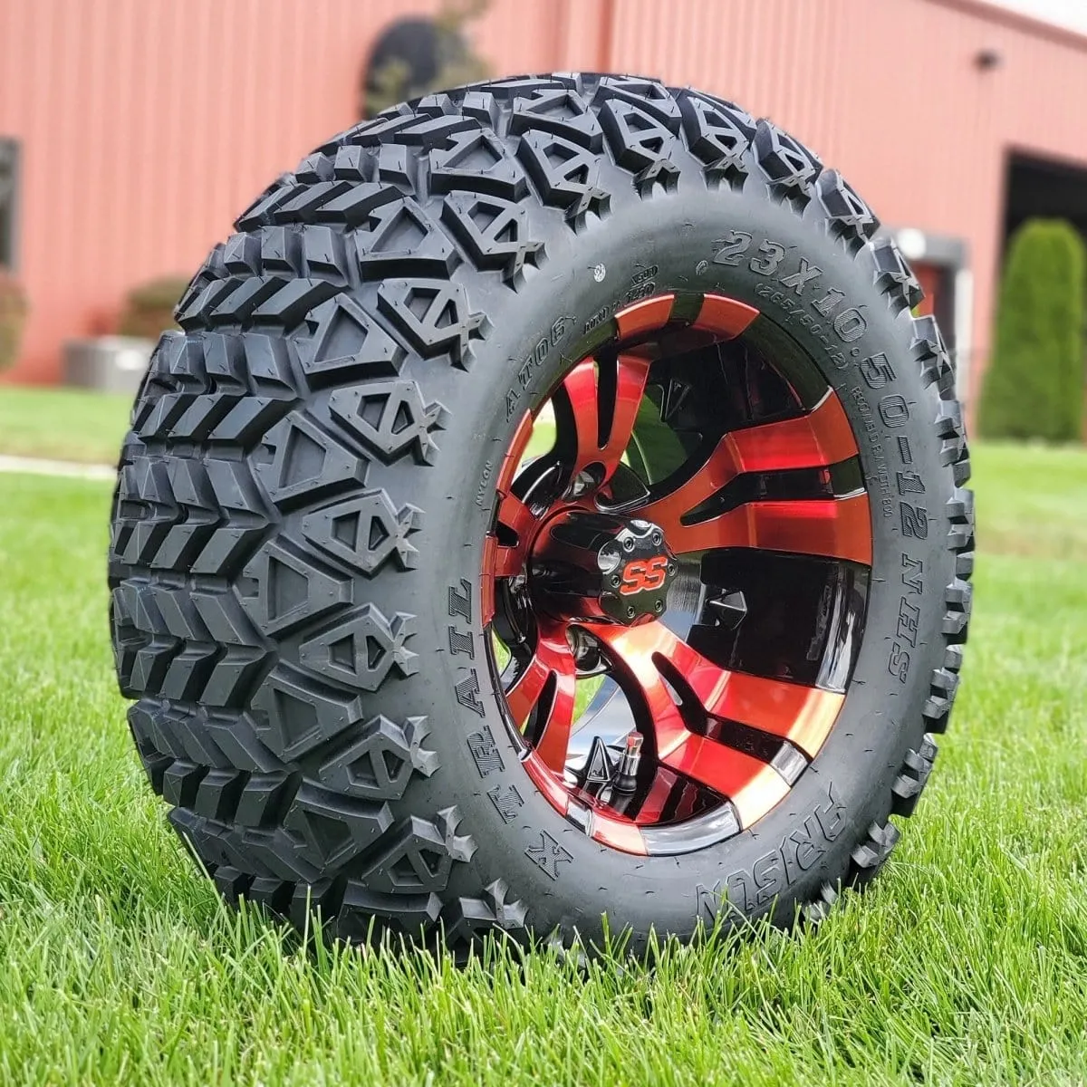 12" Vampire GCS™ Colorway Golf Cart Wheels and 23" Golf Cart Tires Combo - Set of 4 (Choose your tire!)