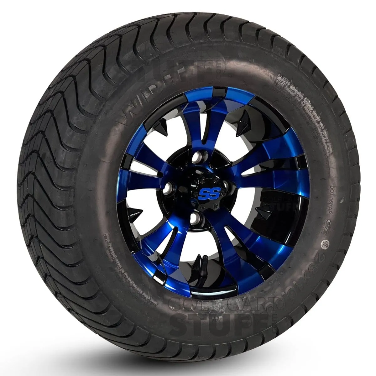 12" Vampire GCS™ Colorway Golf Cart Wheels and 23" Golf Cart Tires Combo - Set of 4 (Choose your tire!)