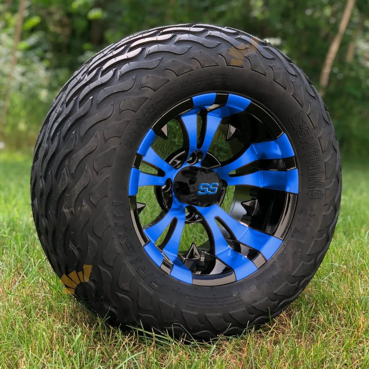 12" Vampire GCS™ Colorway Golf Cart Wheels and 23" Golf Cart Tires Combo - Set of 4 (Choose your tire!)