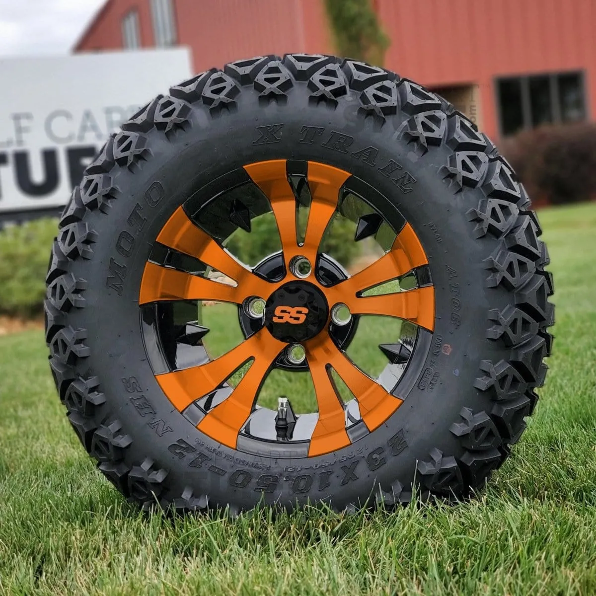 12" Vampire GCS™ Colorway Golf Cart Wheels and 23" Golf Cart Tires Combo - Set of 4 (Choose your tire!)