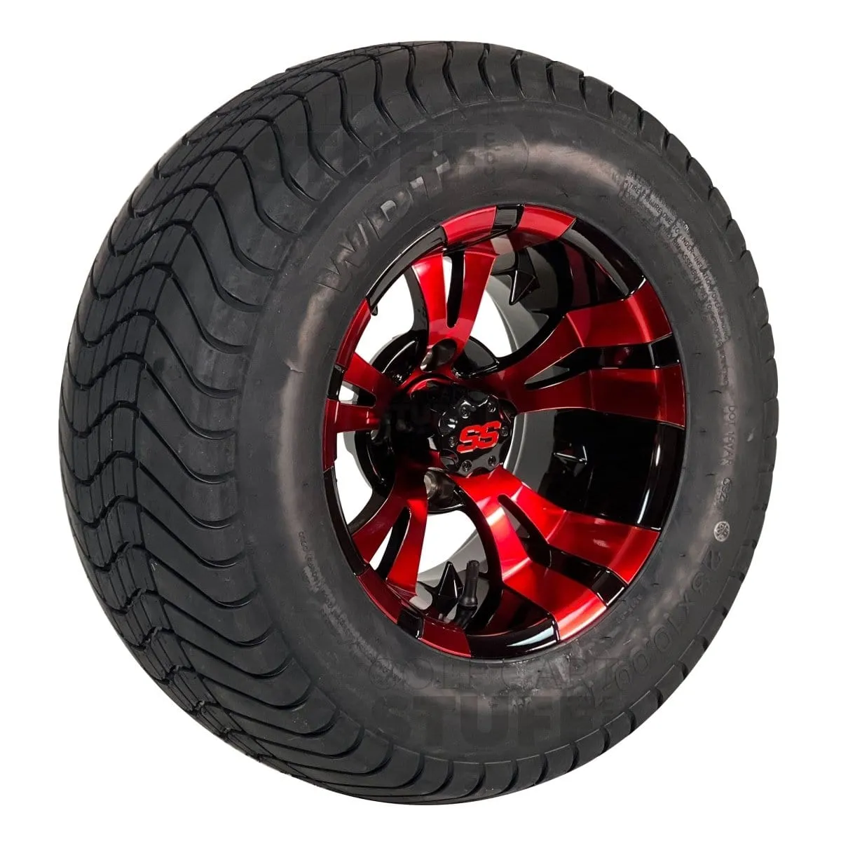 12" Vampire GCS™ Colorway Golf Cart Wheels and 23" Golf Cart Tires Combo - Set of 4 (Choose your tire!)
