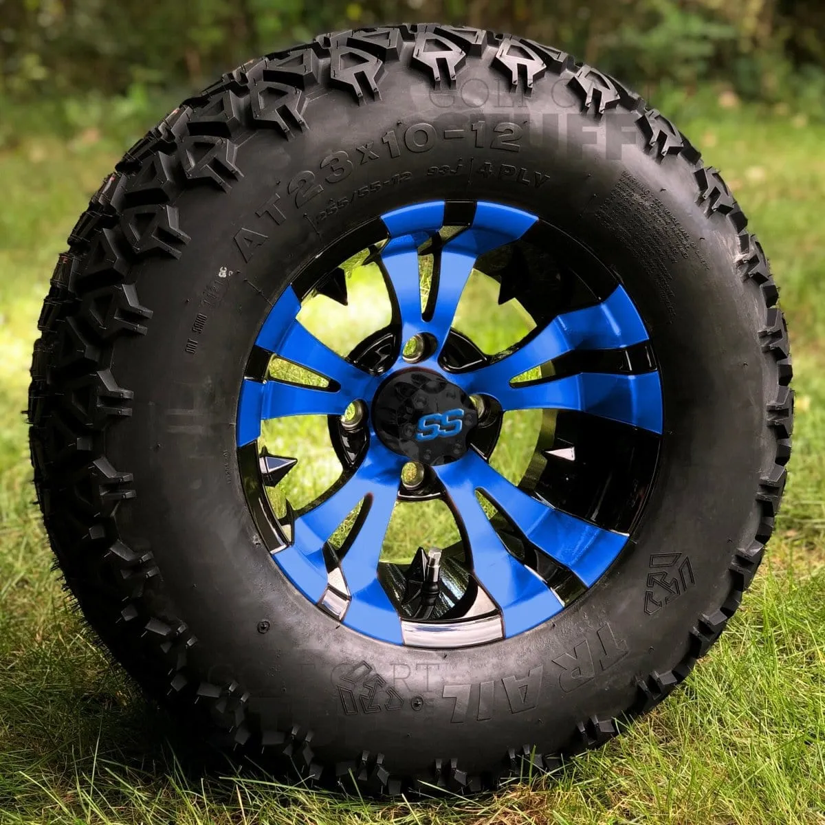 12" Vampire GCS™ Colorway Golf Cart Wheels and 23" Golf Cart Tires Combo - Set of 4 (Choose your tire!)
