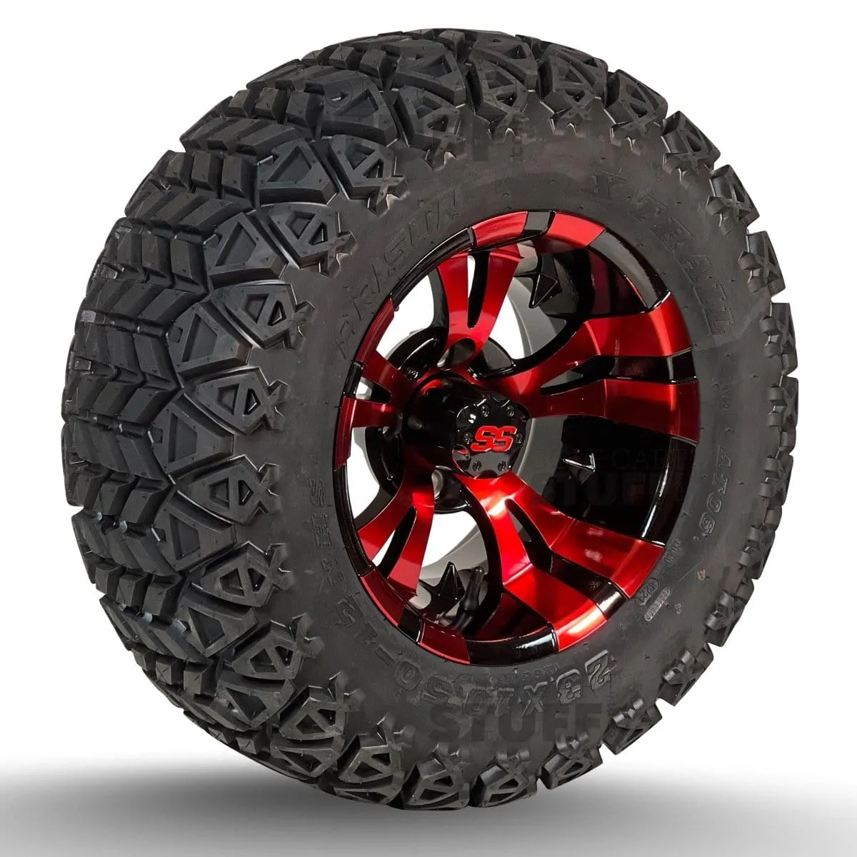 12" Vampire GCS™ Colorway Golf Cart Wheels and 23" Golf Cart Tires Combo - Set of 4 (Choose your tire!)