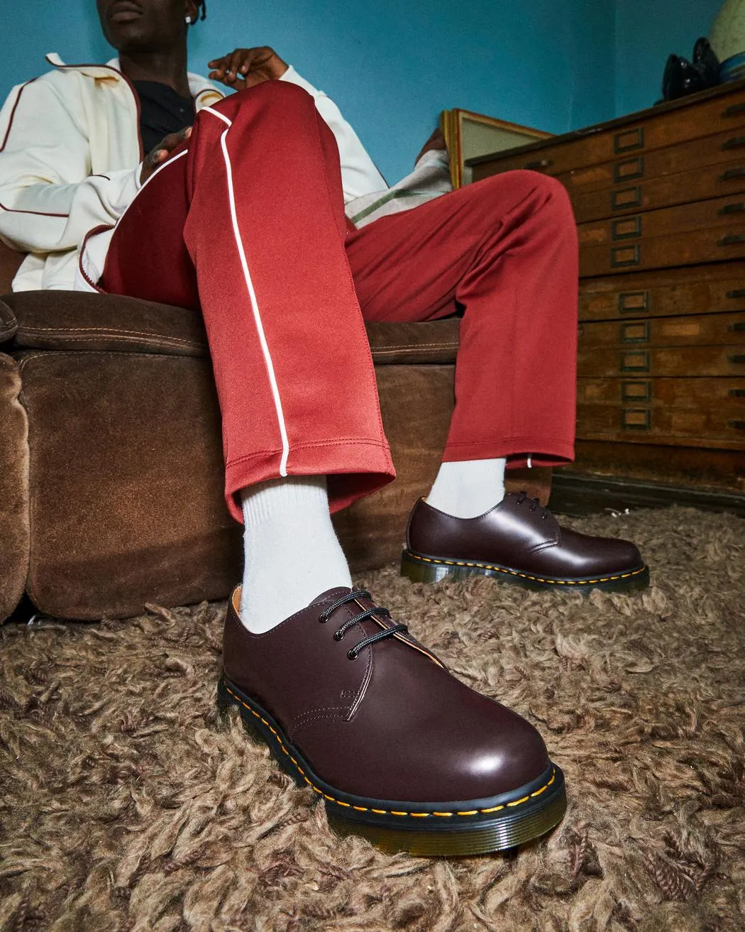 1461 Burgundy Smooth Leather Oxford Shoes