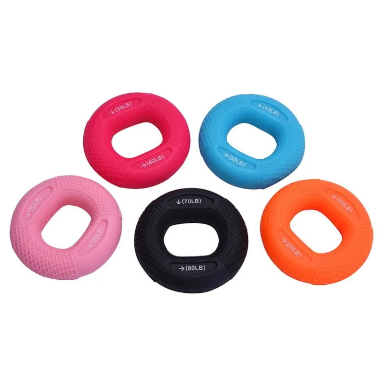 Adjustable Strength Silicone Gripper Arm Muscle Strength Rehabilitation Training Fitness Equipment, Colour: 50 / 60LB（Orange）