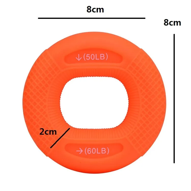 Adjustable Strength Silicone Gripper Arm Muscle Strength Rehabilitation Training Fitness Equipment, Colour: 50 / 60LB（Orange）