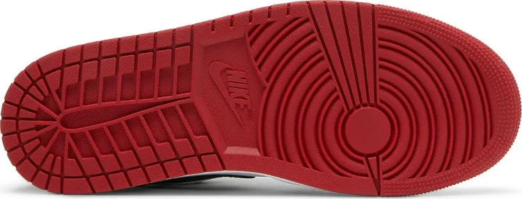 Air Jordan 1 Low Bred Toe Sneakers, Red