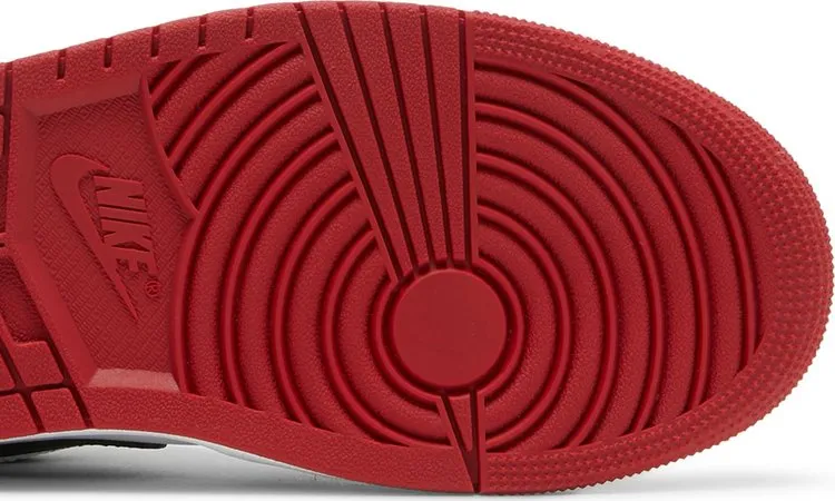 Air Jordan 1 Low Bred Toe Sneakers, Red