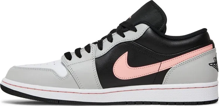 Air Jordan 1 Low Gray Fog Bleached Coral Sneakers, black