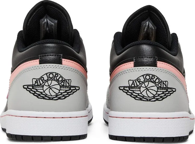 Air Jordan 1 Low Gray Fog Bleached Coral Sneakers, black