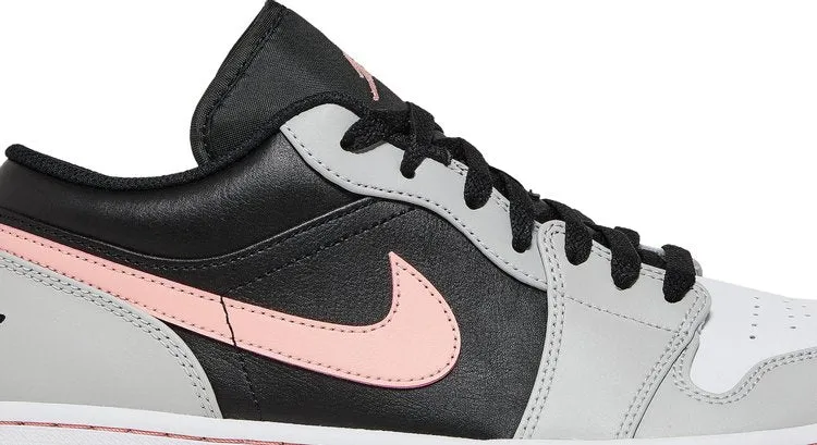 Air Jordan 1 Low Gray Fog Bleached Coral Sneakers, black
