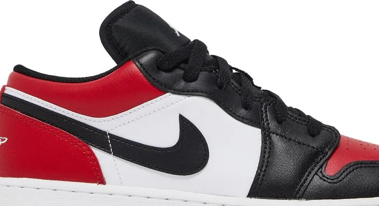 Air Jordan 1 Low GS Bred Toe Sneakers, Red