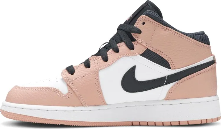 Air Jordan 1 Mid GS Pink Quartz sneakers, pink