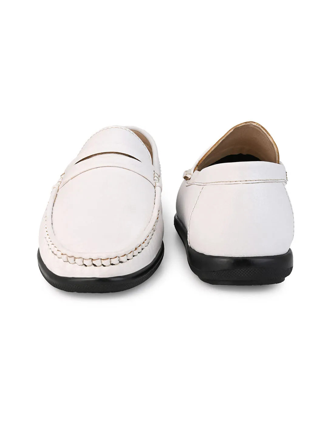 Alberto Torresi White Slip On Loafer