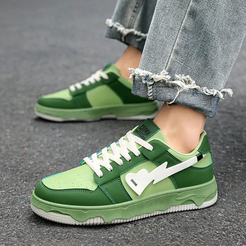 Amozae-2024 Hot Fashion Green Skateboard Shoes Men Streetwear Hip Hop Sneakers for Men Designer Platform Men's Sneaker