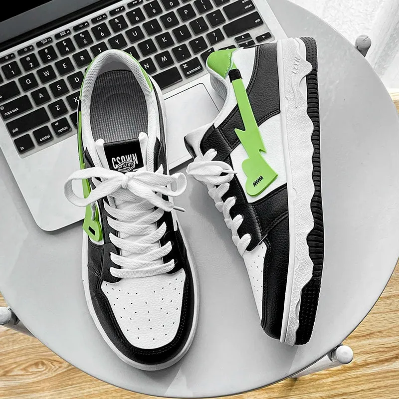 Amozae-2024 Hot Fashion Green Skateboard Shoes Men Streetwear Hip Hop Sneakers for Men Designer Platform Men's Sneaker