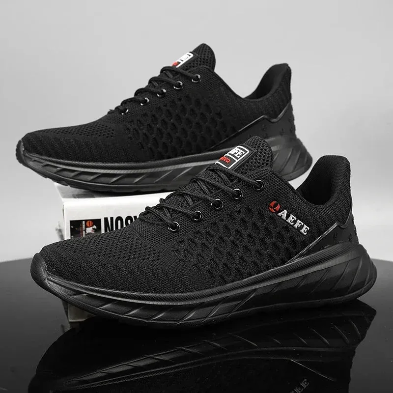 Amozae-BKQU Men Sport Shoes Breathable Mesh Outdoor High Quality Fashion Comfortable Non Slip Mens Running Shoes Soft Trainers Snaekers