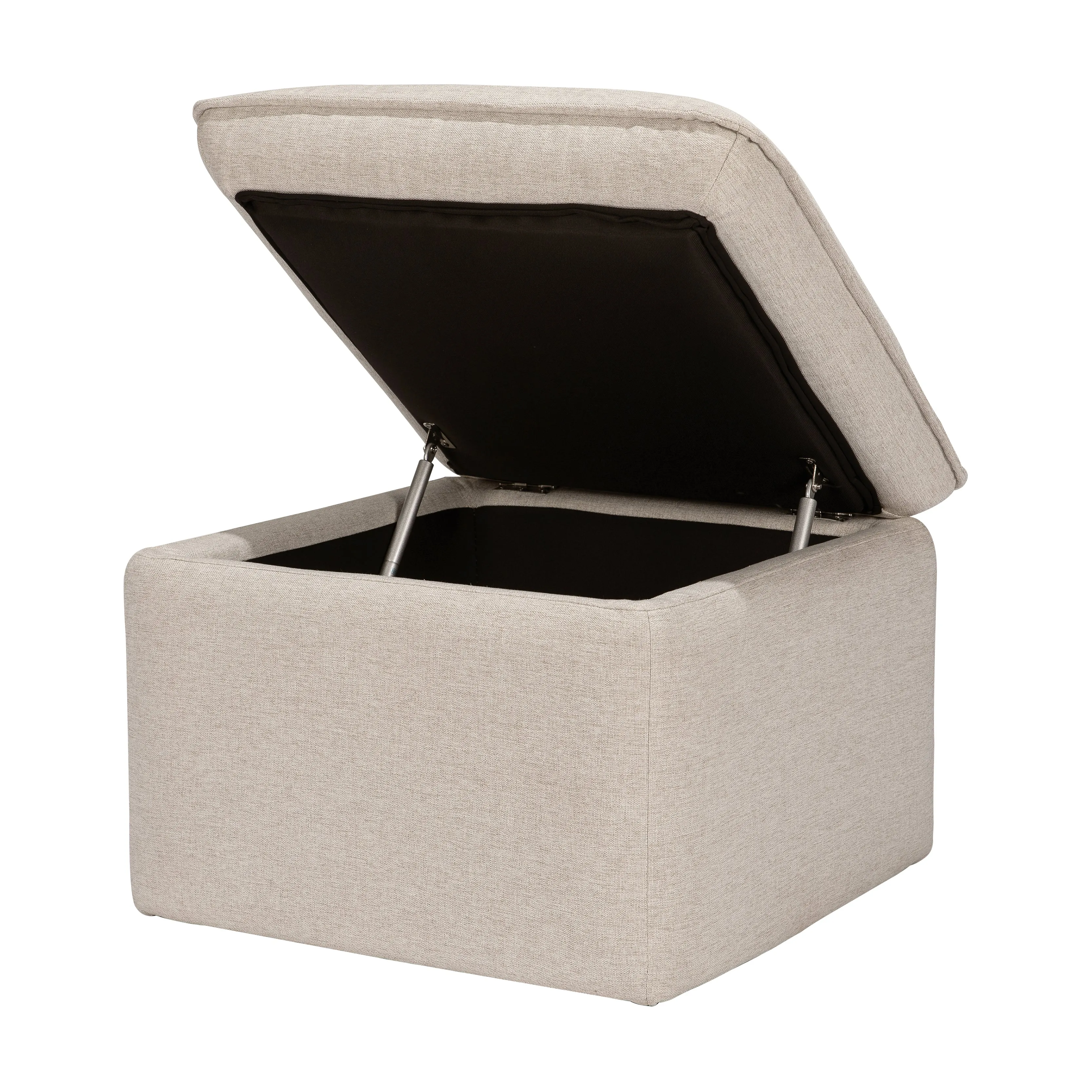 Babyletto Cali Storage Ottoman in Eco-Performance Fabric with USB port | Water Repellent & Stain Resistant