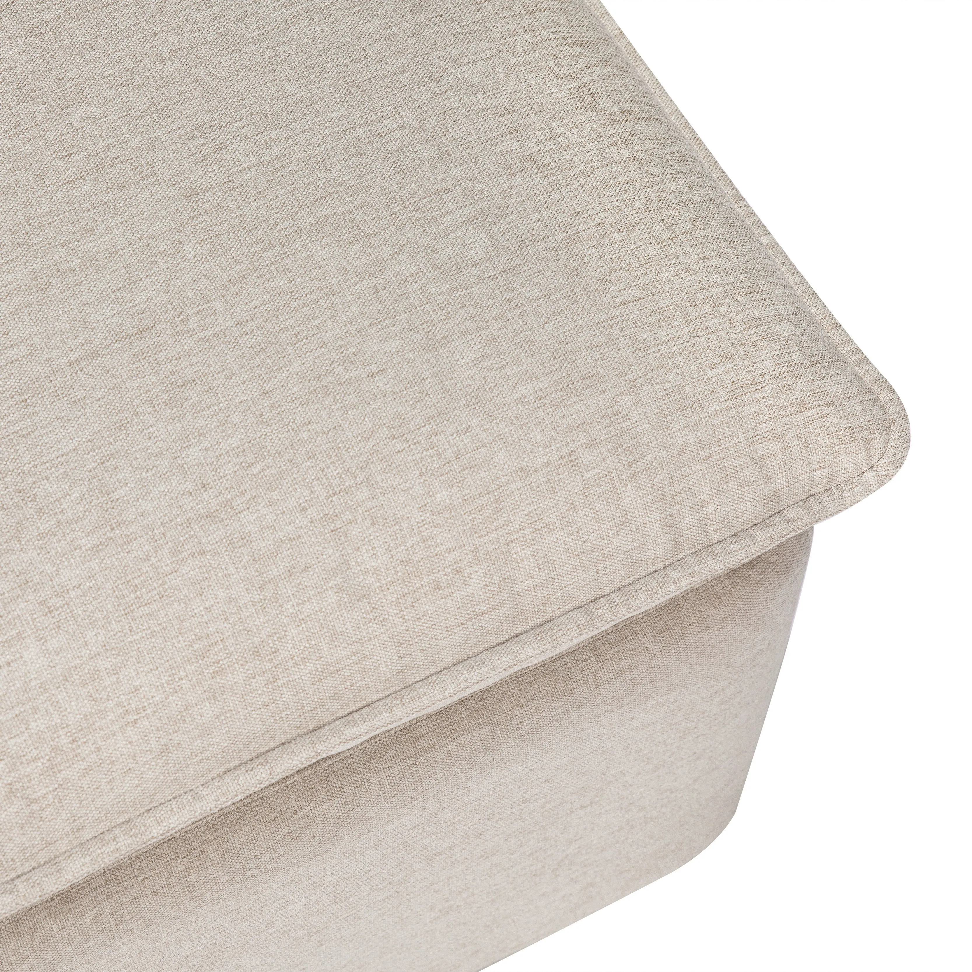 Babyletto Cali Storage Ottoman in Eco-Performance Fabric with USB port | Water Repellent & Stain Resistant