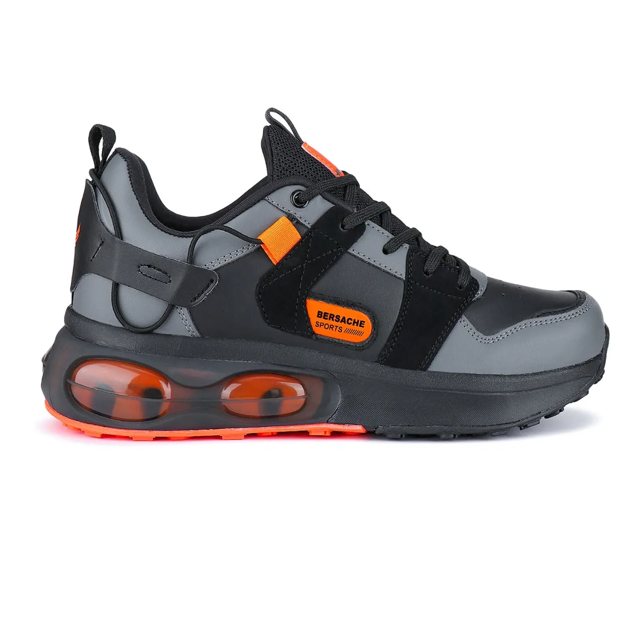 Bersache Lightweight Sports Running Shoes For Men Black-9046