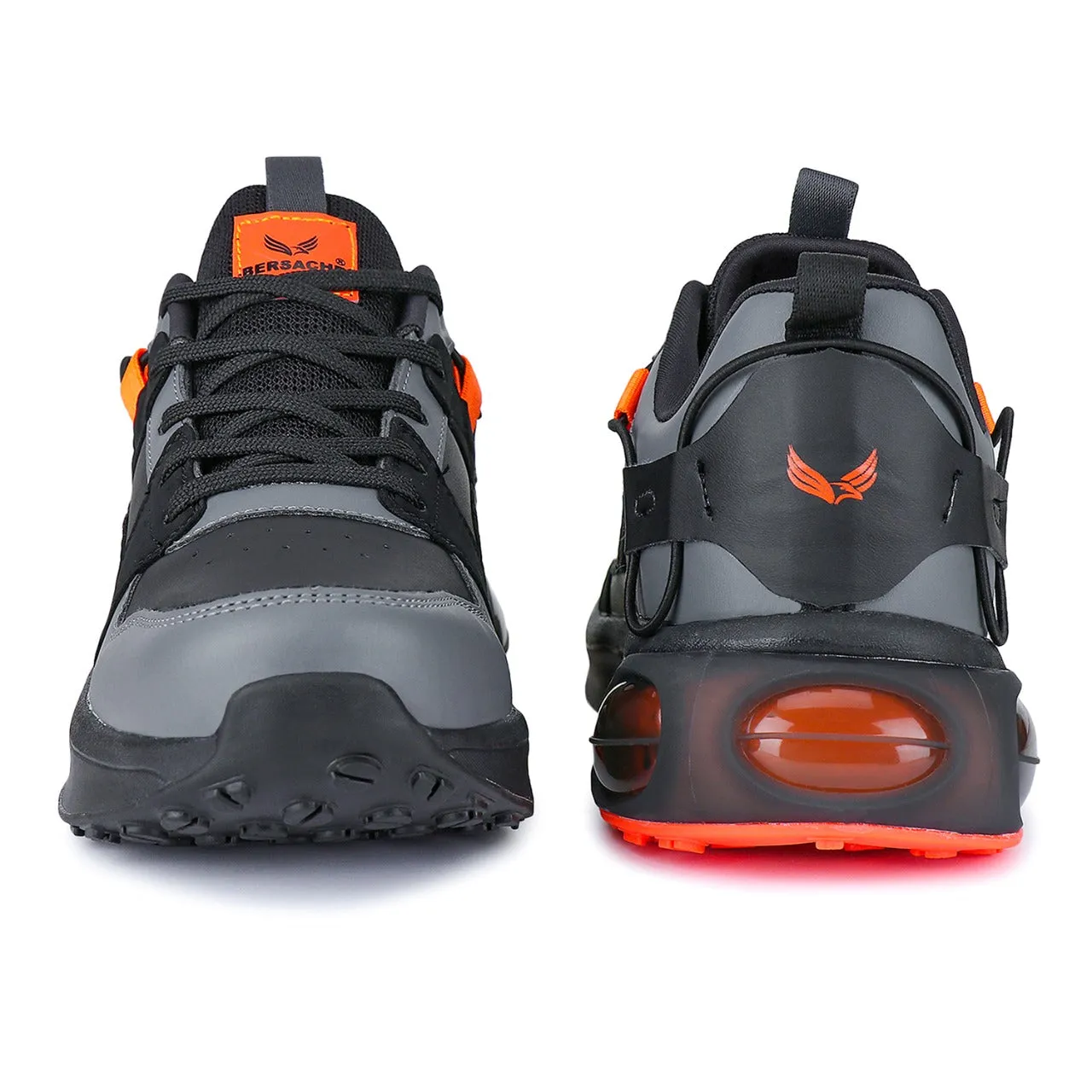 Bersache Lightweight Sports Running Shoes For Men Black-9046