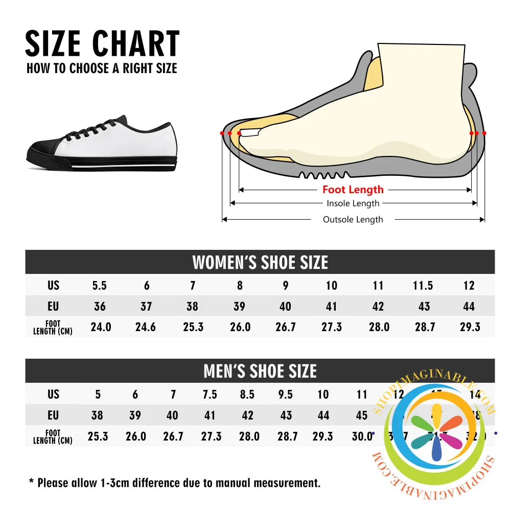 Boho Chic Rainbows Ladies Low Top Canvas Shoes