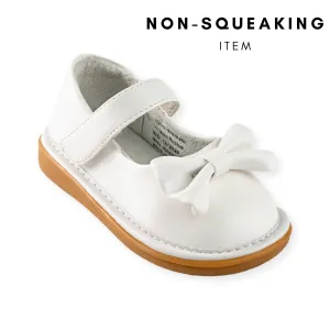 Bow White Shoe (NON-SQUEAKING)