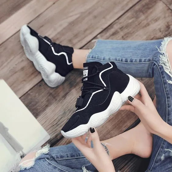 Chic High Top Breathable Dad Sneaker Shoes