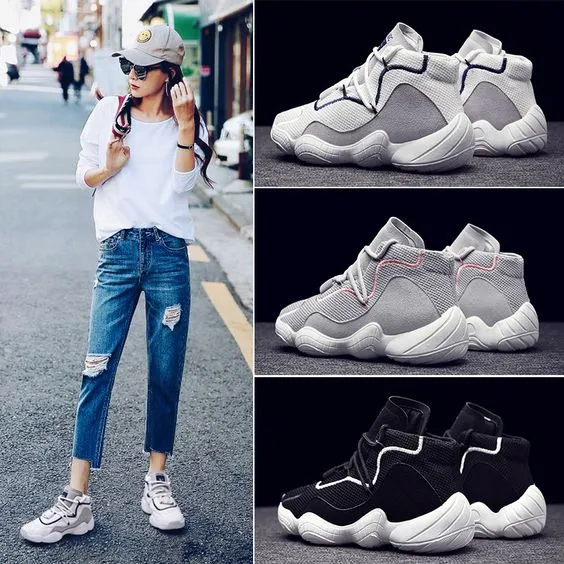 Chic High Top Breathable Dad Sneaker Shoes