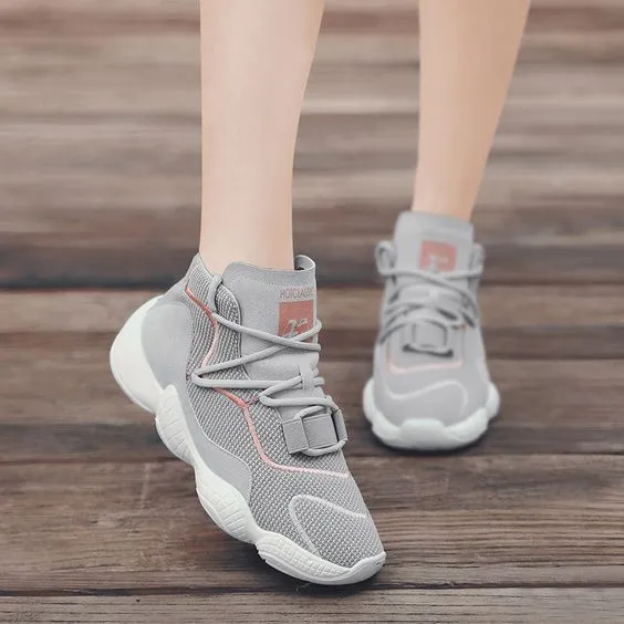 Chic High Top Breathable Dad Sneaker Shoes