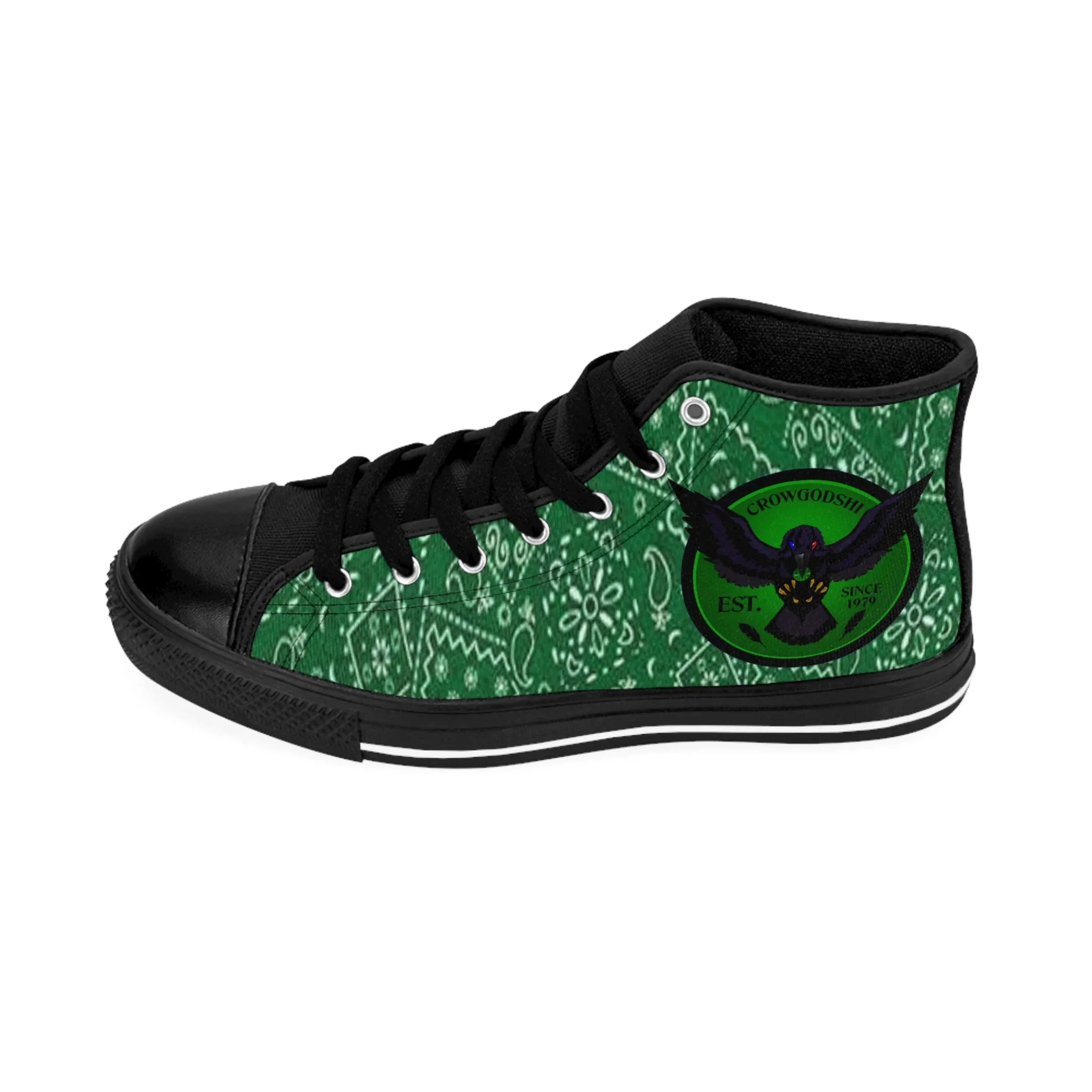 Crowgodshi Men's Green Colors High Tops