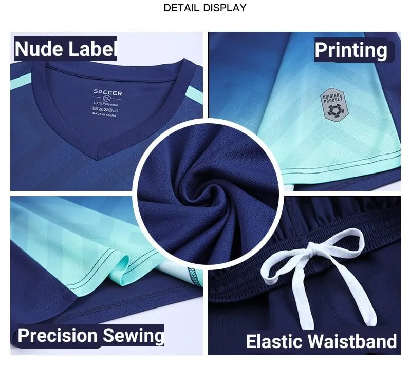 Customized Name and Team Name Printed Uniforms For Soccer