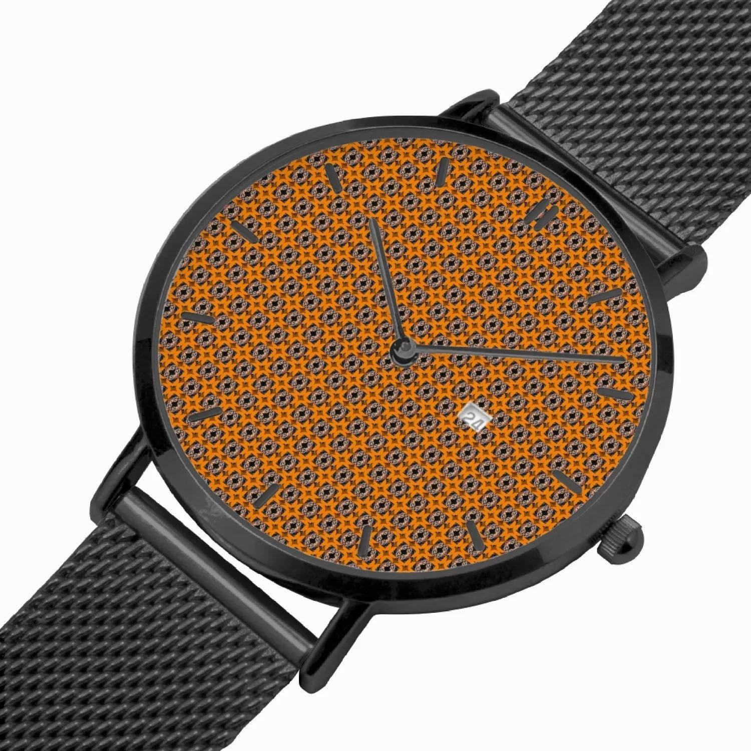 Diamond Sun Stainless Steel Perpetual Calendar Quartz Watch (With Indicators)