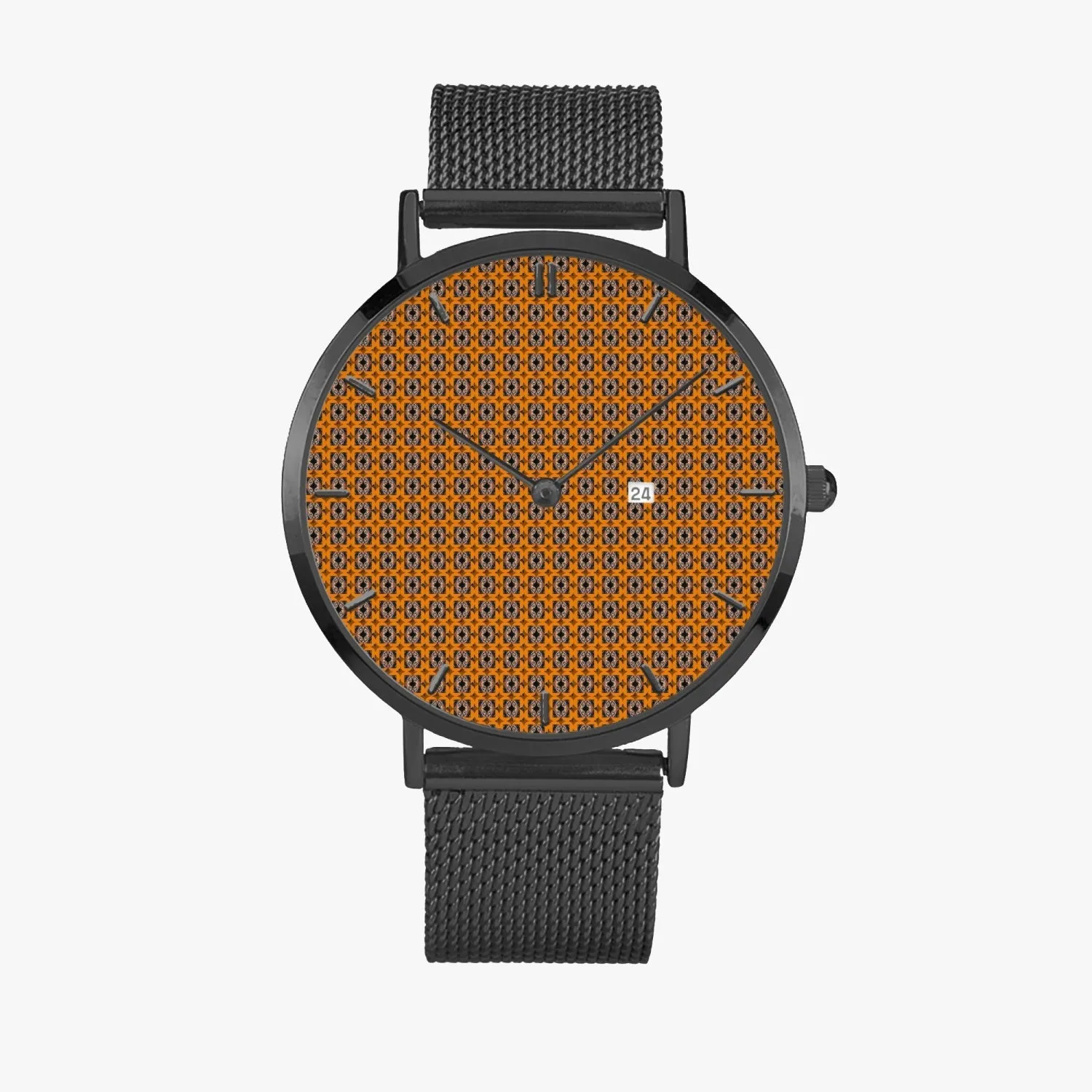 Diamond Sun Stainless Steel Perpetual Calendar Quartz Watch (With Indicators)