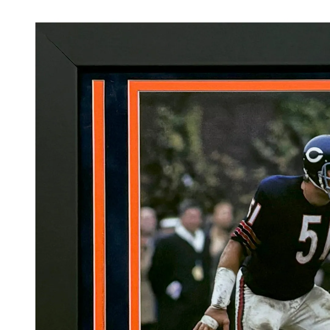 Dick Butkus Hand Signed & Framed Chicago Bears 8x10 Football Photo