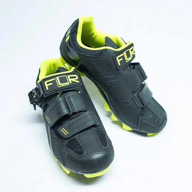 FLR F-65 MTB Shoes - Black/Neon Yellow