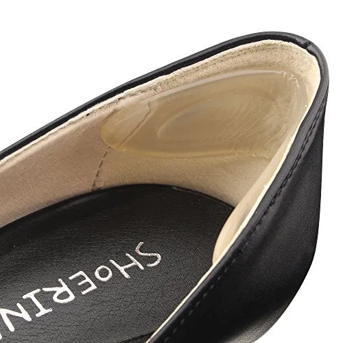 footinsole Massage Heel Liner (4 PCS) Gel Pads to Prevent New Shoes Blisters, 2 Pairs