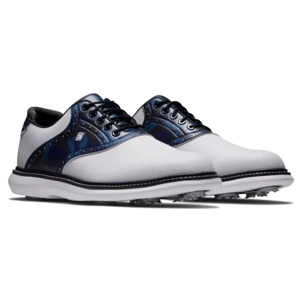 FootJoy FJ Traditions Golf Shoes White/Navy/Camo 57945 (Previous Season Style)