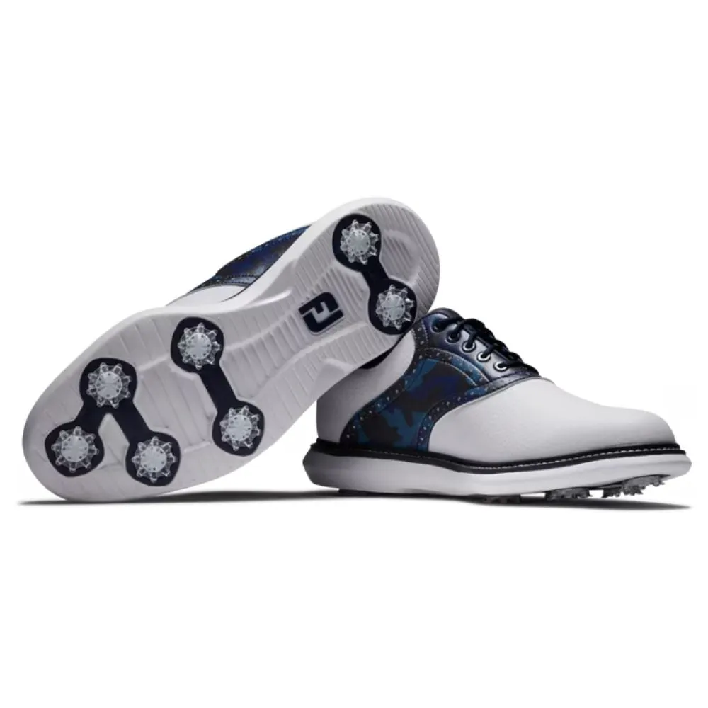 FootJoy FJ Traditions Golf Shoes White/Navy/Camo 57945 (Previous Season Style)