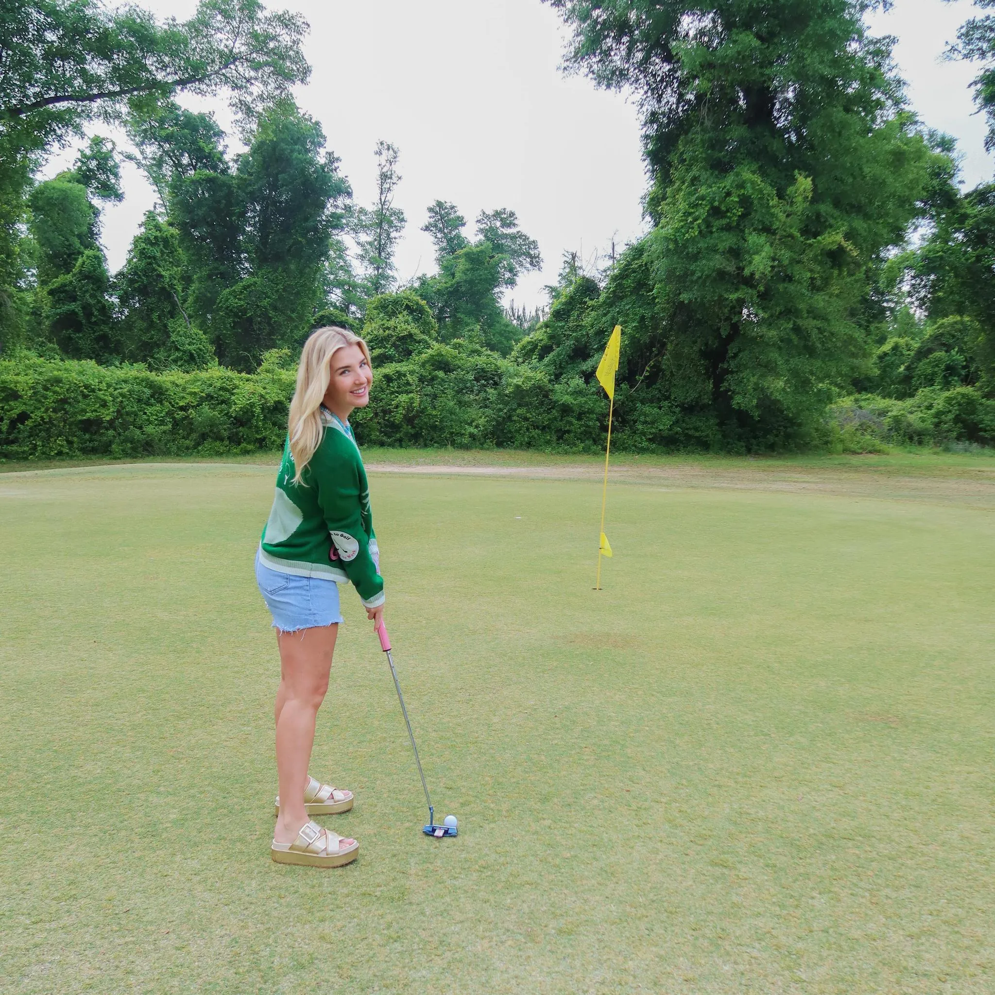 Golf Embroidered Cardigan