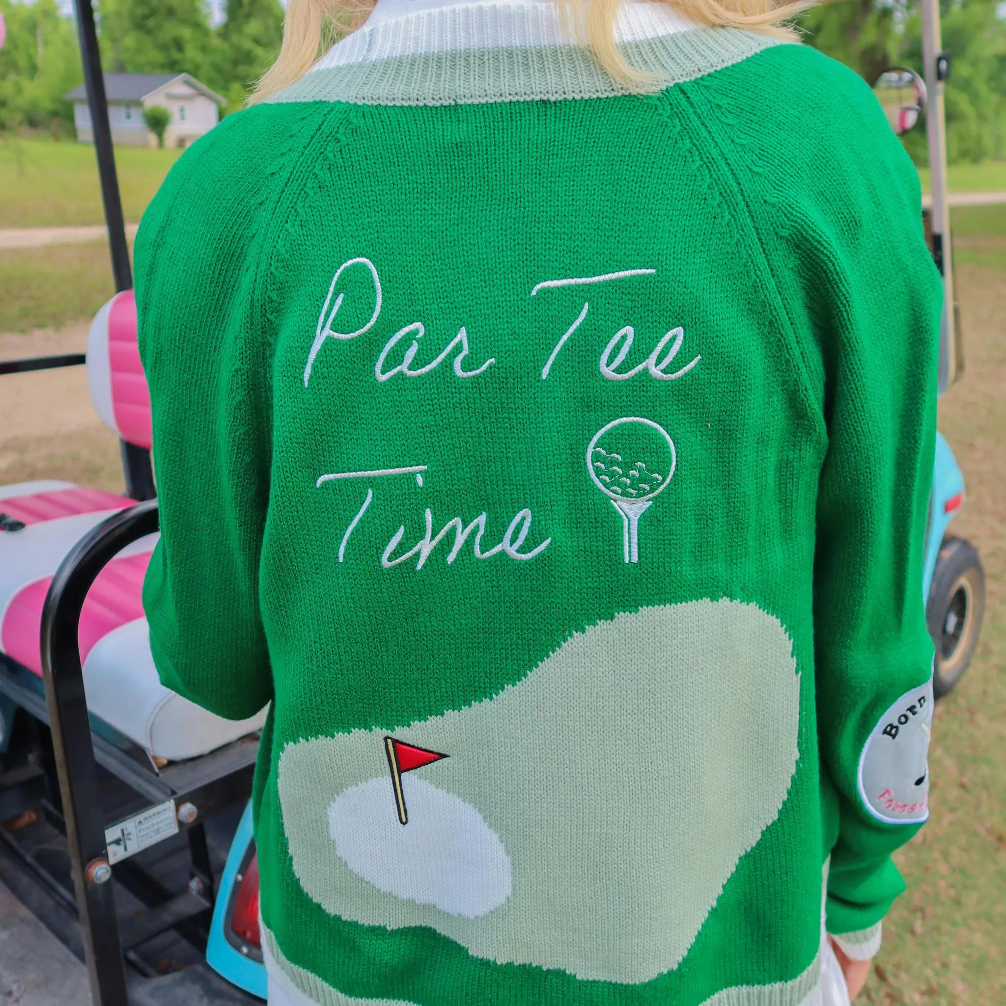Golf Embroidered Cardigan