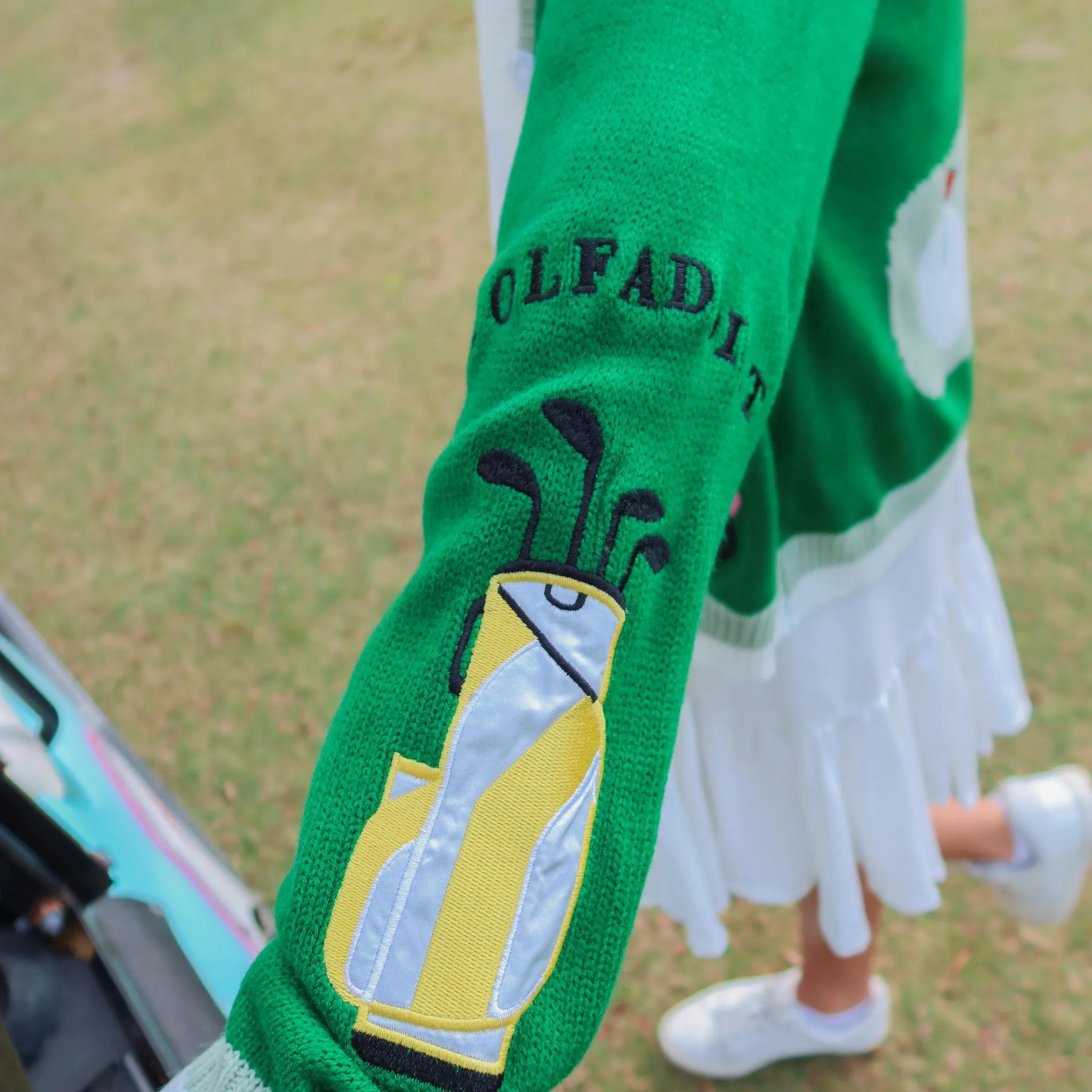 Golf Embroidered Cardigan