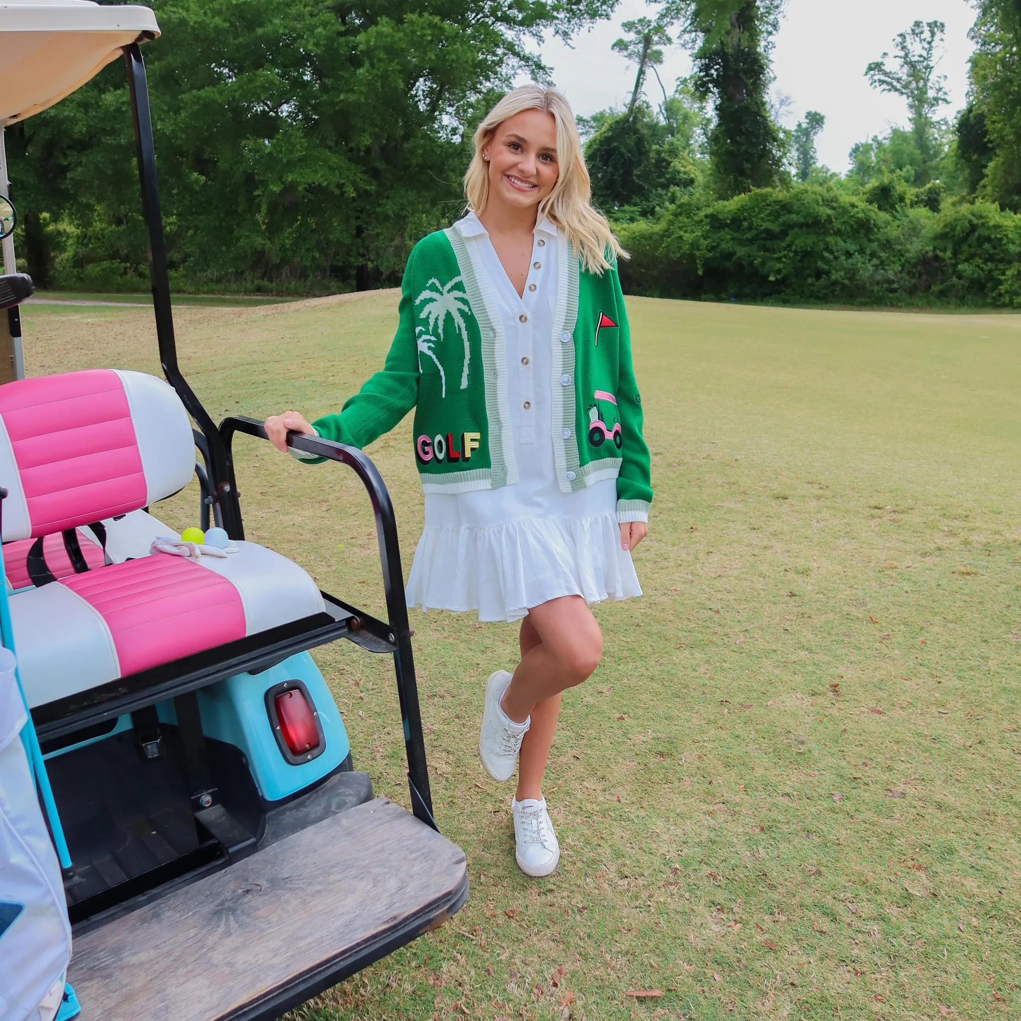 Golf Embroidered Cardigan