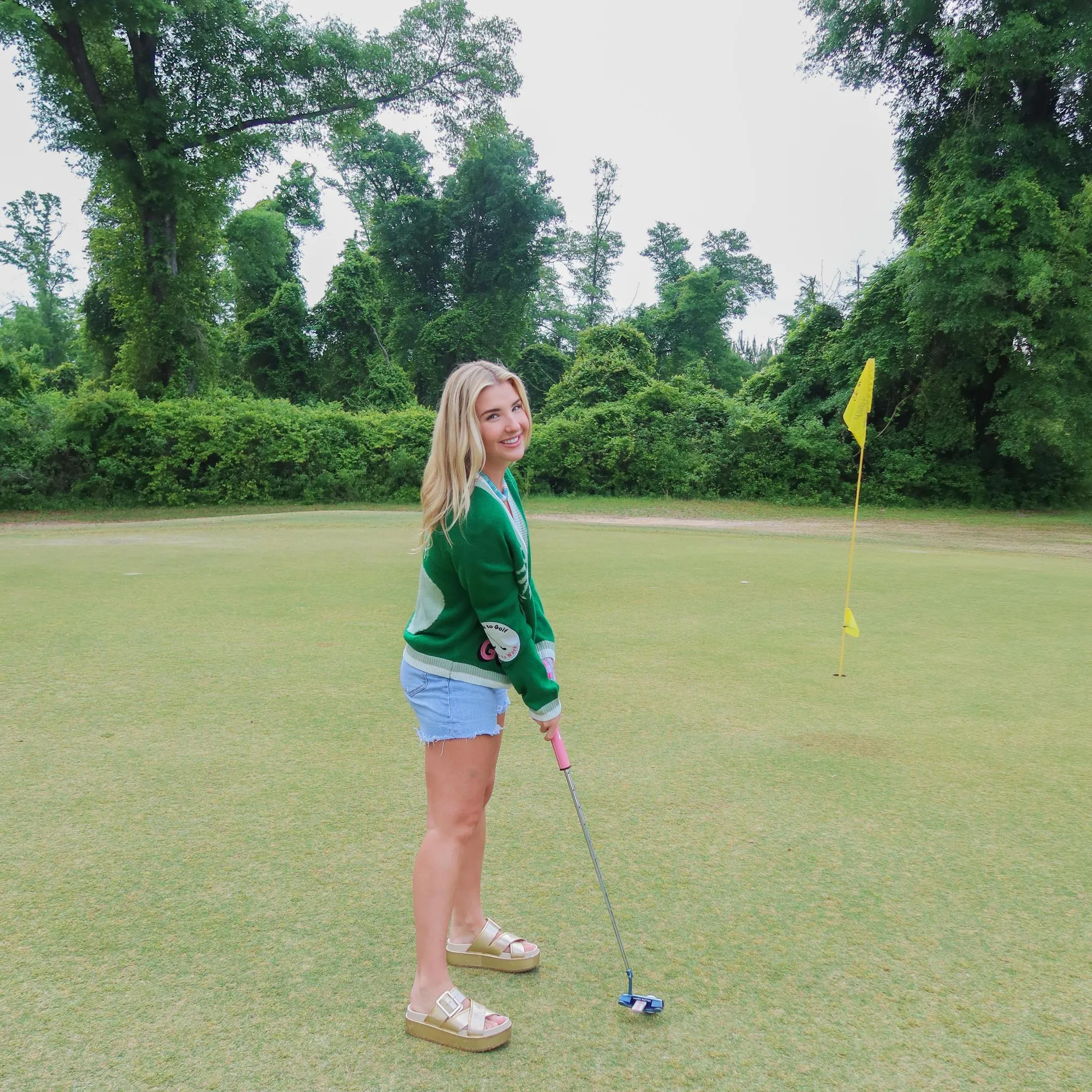 Golf Embroidered Cardigan