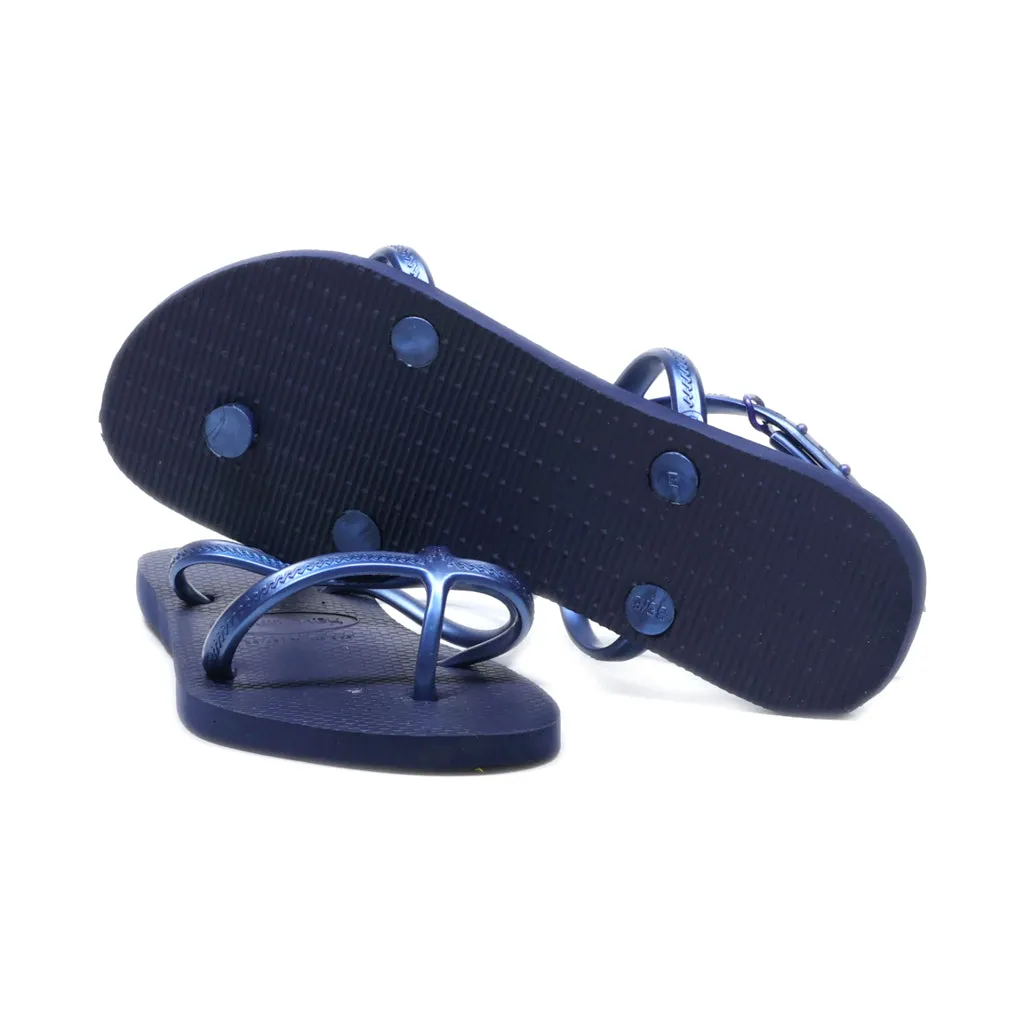 Havaianas Slippers Canvas Blue Colour For Men