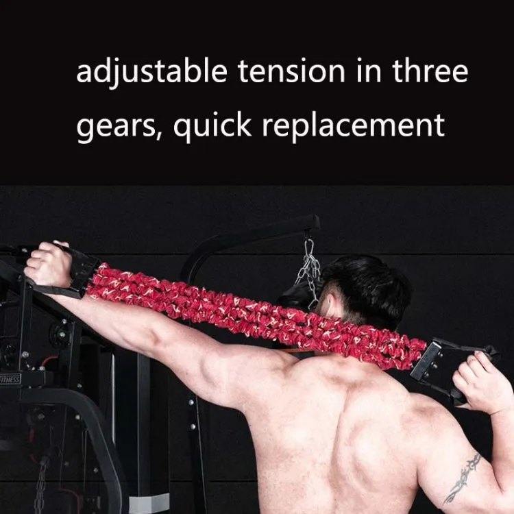 Home Fitness Chest Expander Multifunctional Arm Training High Elastic Pull Rope, Specification: 50kg (Lightning Black)